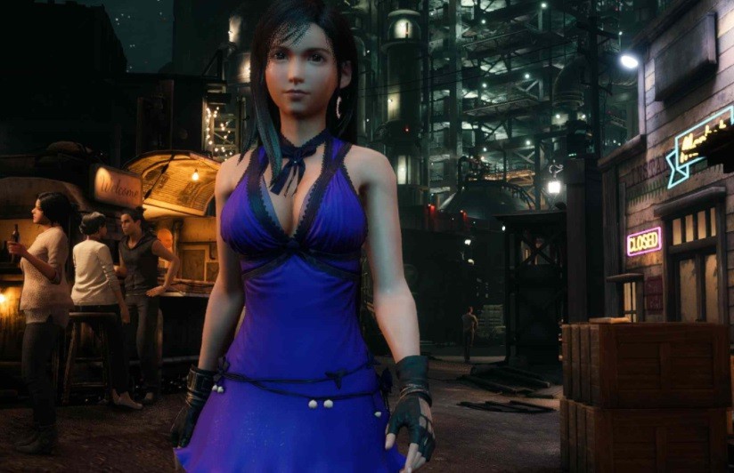 《最终幻想7：重制版》蒂法紫色连衣裙MOD下载