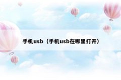 手机usb(手机usb在哪里打开)