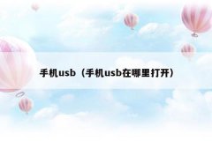 手机usb（手机usb在哪里打开）