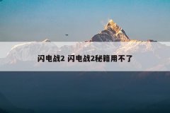 闪电战2 闪电战2秘籍用不了