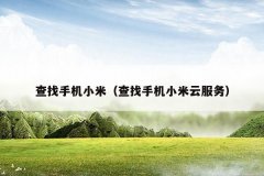 查找手机小米(查找手机小米云服务)