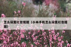 怎么设置红包提醒(小米手机怎么设置红包提醒)