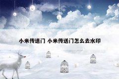 小米传送门 小米传送门怎么去水印
