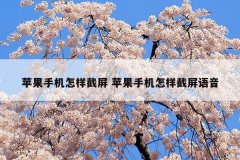 苹果手机怎样截屏 苹果手机怎样截屏语音