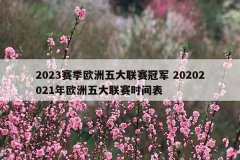 2023赛季欧洲五大联赛冠军 20202021年欧洲五大联赛时间表