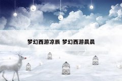 梦幻西游凉辰 梦幻西游晨晨
