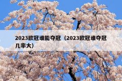 2023欧冠谁能夺冠(2023欧冠谁夺冠几率大)