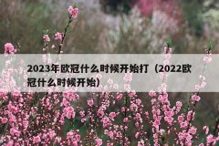 2023年欧冠什么时候开始打(2022欧冠什么时候开始)