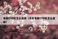 电脑打印机怎么连接(手机电脑打印机怎么连接)