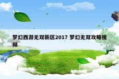 梦幻西游无双新区2017 梦幻无双攻略视频