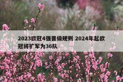 2023欧冠4强晋级规则 2024年起欧冠将扩军为36队