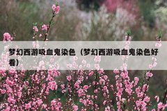 梦幻西游吸血鬼染色(梦幻西游吸血鬼染色好看)