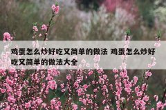 鸡蛋怎么炒好吃又简单的做法 鸡蛋怎么炒好吃又简单的做法大全