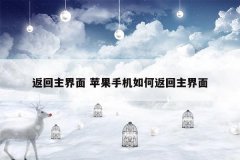 返回主界面 苹果手机如何返回主界面