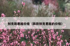 别克新君越价格（新款别克君越的价格）