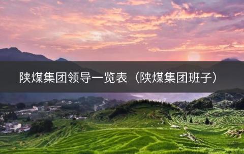 陕煤集团领导一览表（陕煤集团班子）