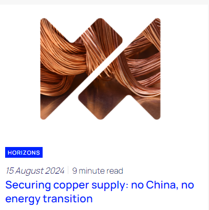 脱离中国铜供应链：能源转型或受阻