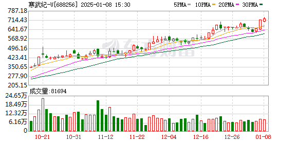 寒武纪股价巨震跌11.49%