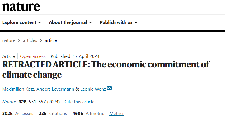 气候变化研究论文因数据问题被撤稿